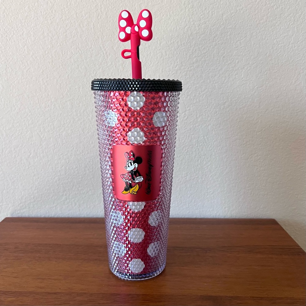 Disney Parks Disneyland Starbucks Minnie Mouse Red Polka Dot Tumbler 24oz